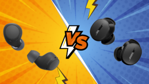 Side-by-side comparison of Sony WF-C510 and Bose QuietComfort earbuds, showcasing their unique features, design, and performance for TWS users.